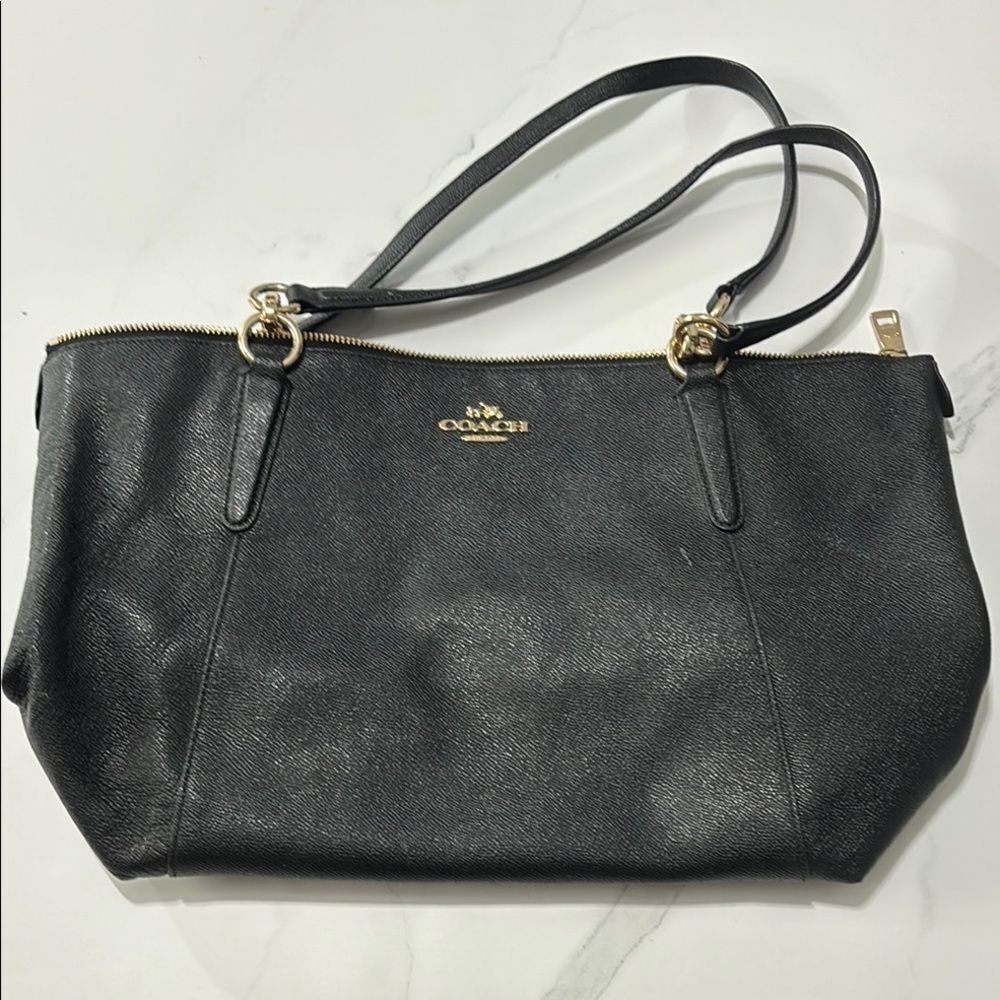 Coach Black Leather Women's Bag